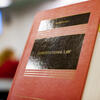 A red constitutional law book
