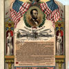 An illustrated copy of the Emancipation Proclamation.