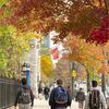 students walking down Broad Street