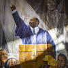 A mural of Martin Luther King Jr. pictured.