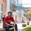 Image of GaBonni outside on Main Campus near the Fox School of Business. 