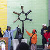 community members unveiling the center 