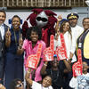 Students and community members attend the block party held at Tanner Duckrey School.