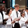 Students read the Oath of a Pharmacist during the ceremony.