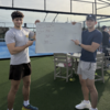 Sebastian Marmorato (left) and Eric Wang, both the Class of 2030, have a love of learning - and pickleball. 