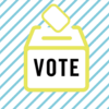 A ballot box with Vote written on it