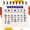 An October calendar