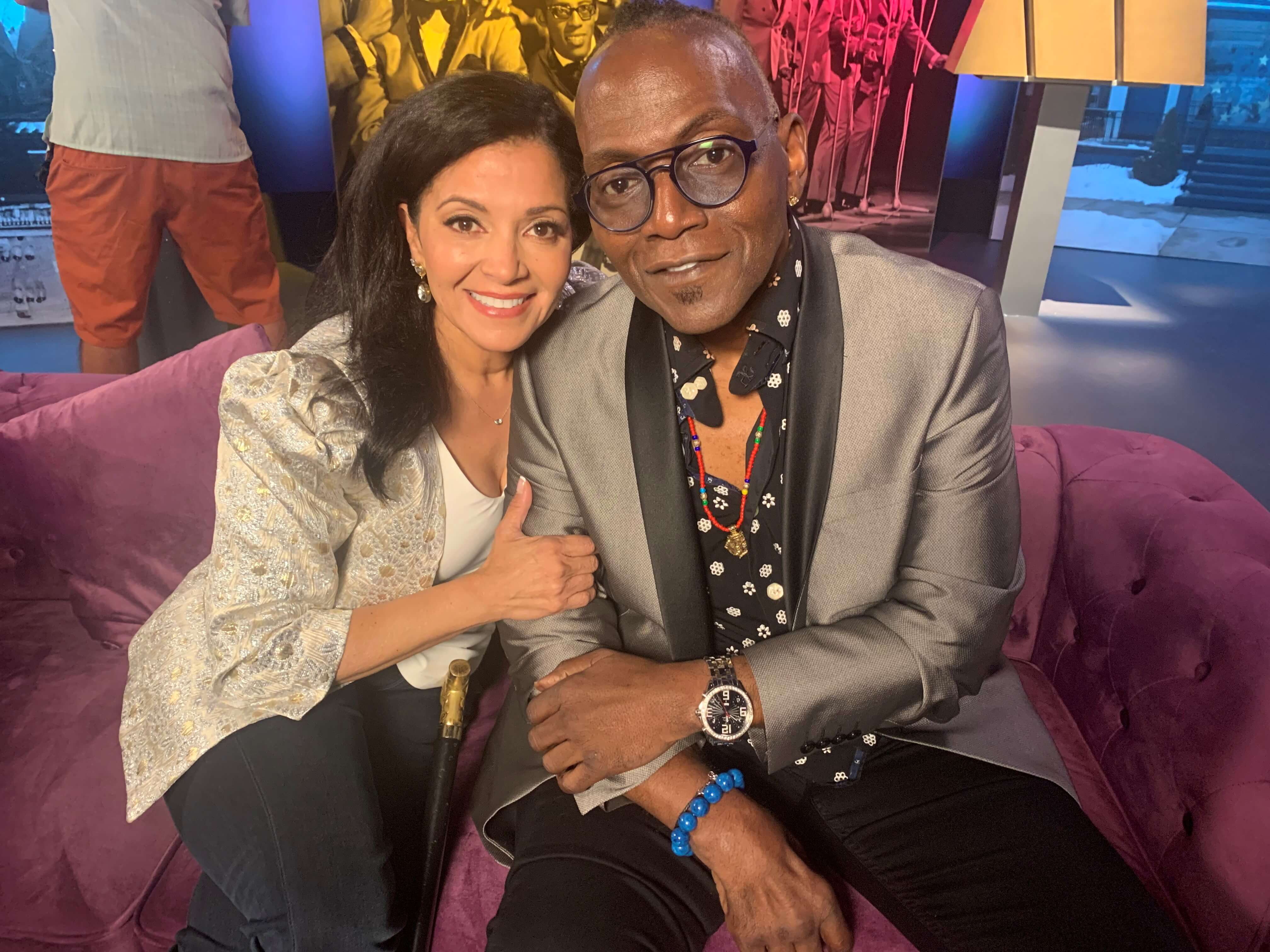 Suzette Charles with bassist Randy Jackson.