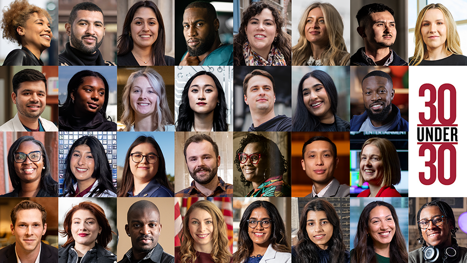 A collage of the 2024 30 Under 30 recipients